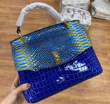 Luxury HSF Marketplace crocodile print leather handbag for women, stylish crossbody purse with high-quality craftsmanship.