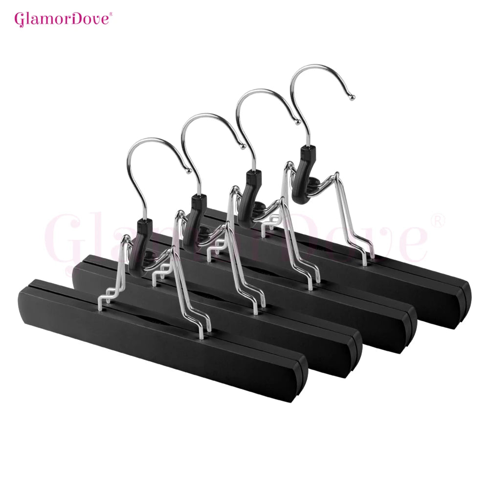 GlamorDove 4PCS Wooden Hair Extension Hanger – Double Side Weft Holder for Hair Extensions, Wig and Hairpiece Storage Organizer
