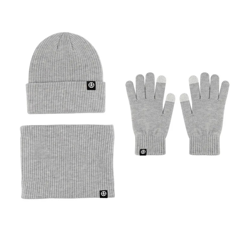 Unisex winter warm hat, gloves and scarf set in soft cashmere knit, HSF Marketplace brand