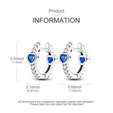 925 sterling silver hoop earrings with night sky gemstones by HSF Marketplace