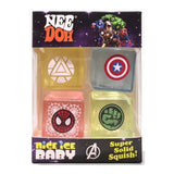 Set of four NeeDoh Nice Ice Cube mini squishy sensory toys by HSF Marketplace, designed for stress relief and sensory play.