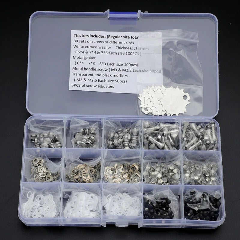 Metal screws and gaskets for professional hairdressing scissors, HSF Marketplace styling tools, multi-size assembly components