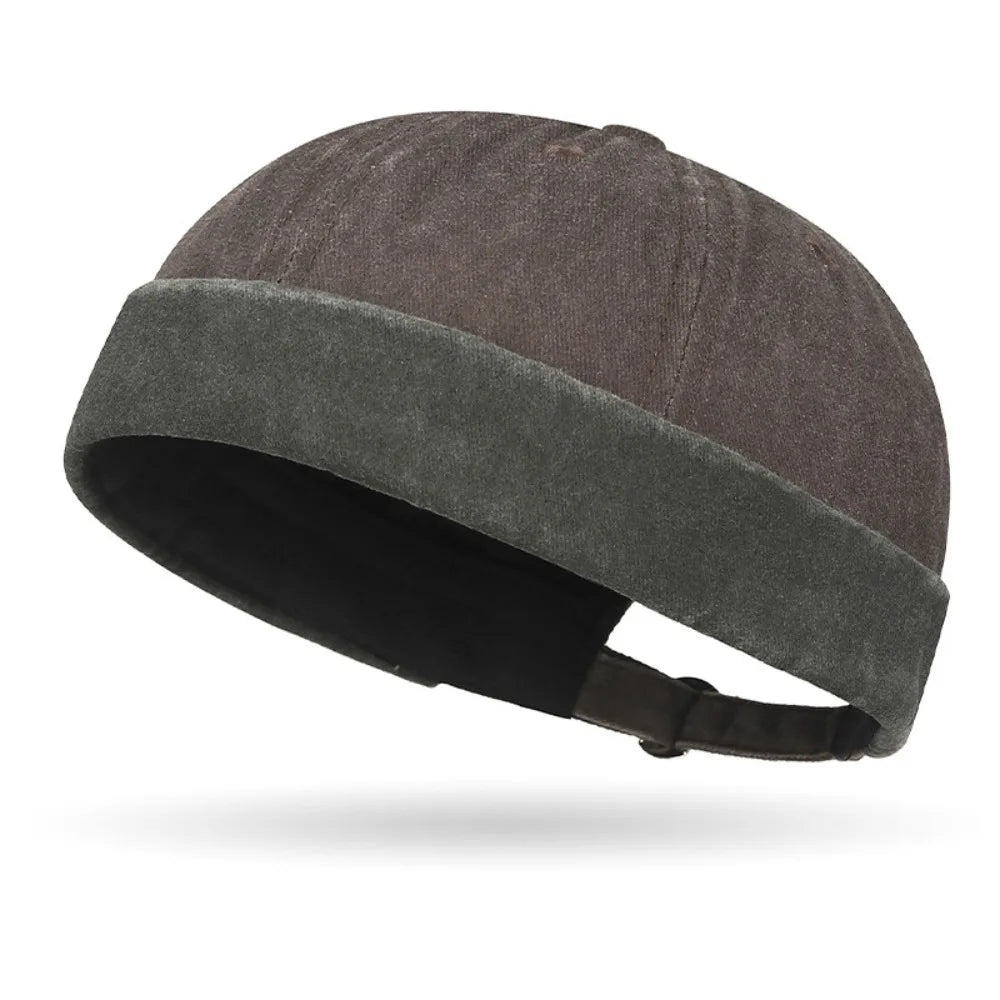 Women's Fashion Hip Hop beanie street hat, brimless baggy skullcap with cuff and fisherman style