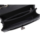 Fashionable women's quilted leather shoulder bag with buckle chain and diamond grid embroidery, compact crossbody purse by HSF Marketplace.
