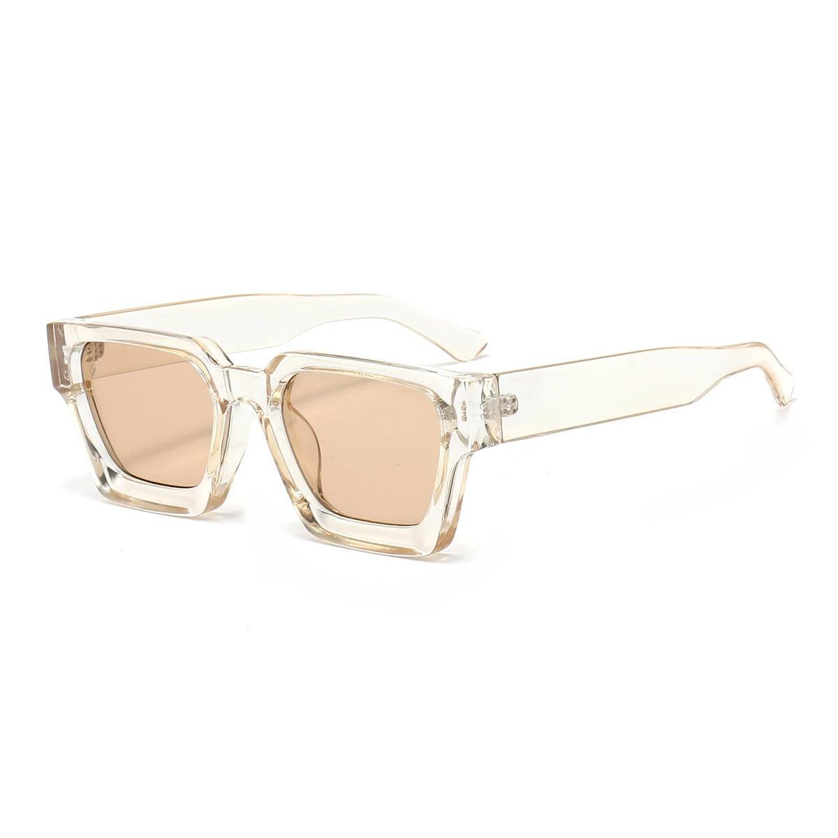 Luxury square fashion sunglasses for women and men, green retro design with UV400 protection, stylish HSF Marketplace brand eyewear
