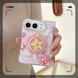 Korean cute pink bowknot folding phone case for iPhone Duo by HSF Marketplace