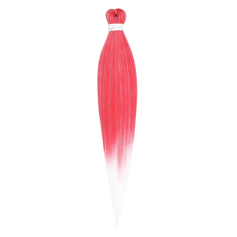 Pre-stretched Braids Hair Professional Itch Free Hot Water Setting Synthetic Fiber Ombre Yaki Texture Braid Hair Extensions