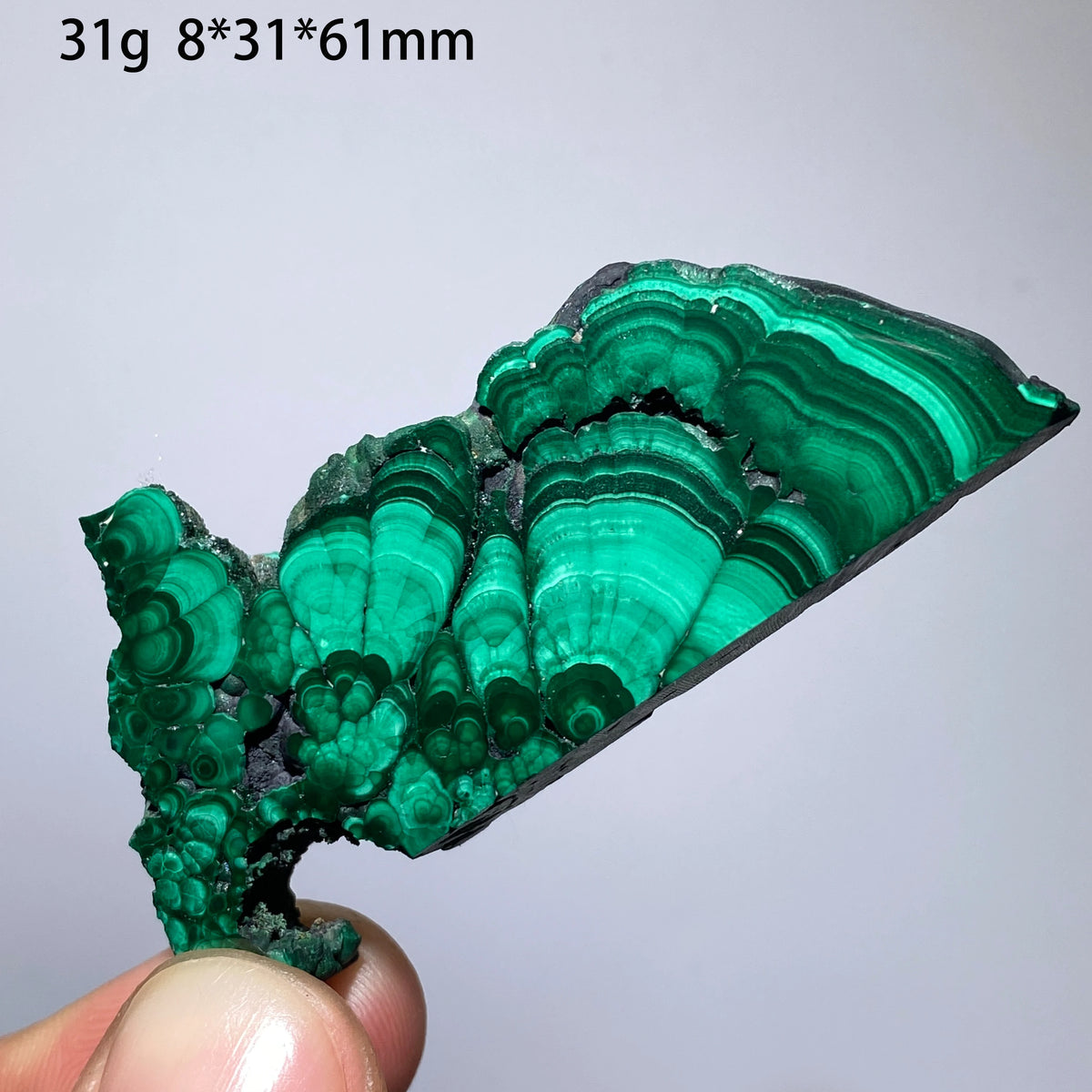 Natural Malachite Mineral Specimens Slab Slices Single-Sided Polished Quartz Crystal Healing Stone Home Decor