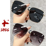 Luxury square sunglasses for women and men by HSF Marketplace featuring gradient lenses, vintage design, and retro style.