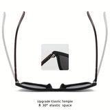 Luxury square vintage polarized cycling sunglasses with UV400 protection, suitable for men and women, ideal for travel, driving, and fishing.