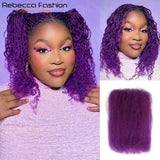 Afro Kinky Curly Bulk Human Hair For Braiding QVR Remy Bulk Hair No Attachment, Soft & Lightweight, Perfect for Braids Twists