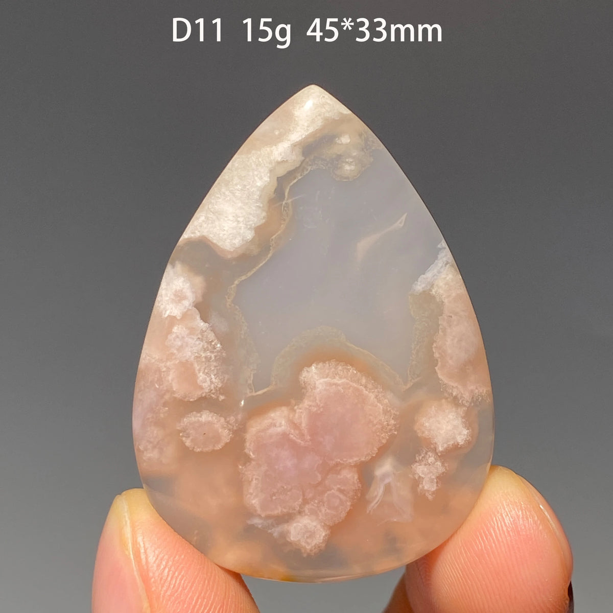Pure Natural Madagascar Cherry Blossom Agate Water Drop Pendant Drilled Hole Healing Energy Crystal Home Decor DIY Jewelry Gift