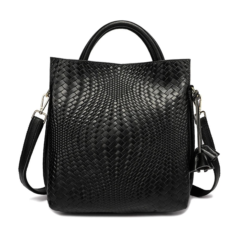 Luxury leather handbag by HSF Marketplace featuring soft calfskin, minimalist design, casual tote style for women and ladies.
