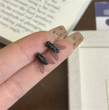 Realistic simulation fly stud earrings for women, small insect Halloween jewelry by HSF Marketplace