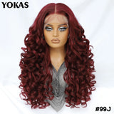 Latisha Lace Frontal Wigs 13x6 Synthetic High Temperature Fiber HD Lace Frontal Wigs 24 Inch Loose Curls Lace Wig For Afro Wome