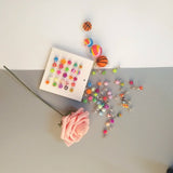 HSF Marketplace colorful silicone ball stud earrings in Japanese Korean style with 32 patterns for girls and teens