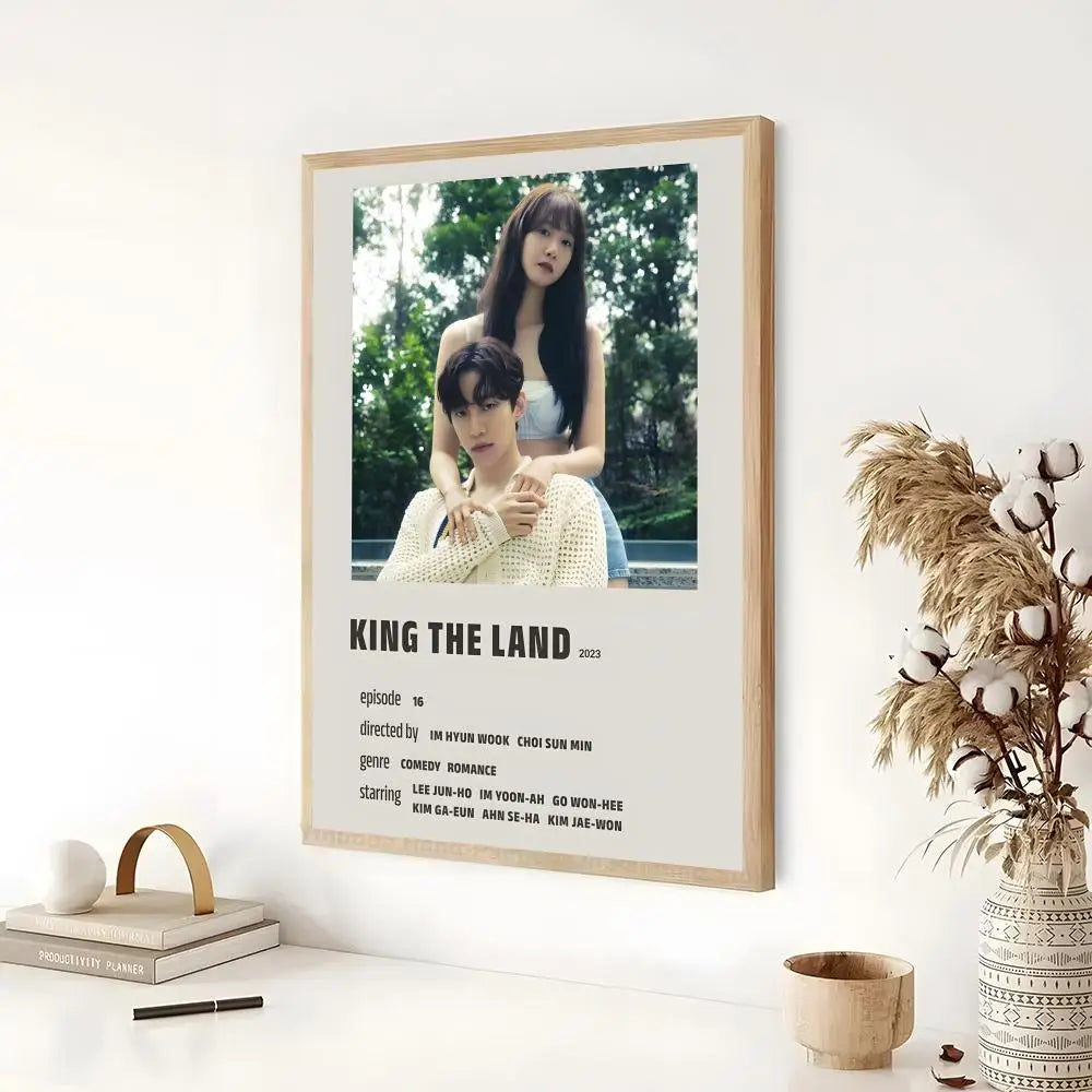 Korean TV King The Land poster for modern home decor, K-culture merch by HSF Marketplace