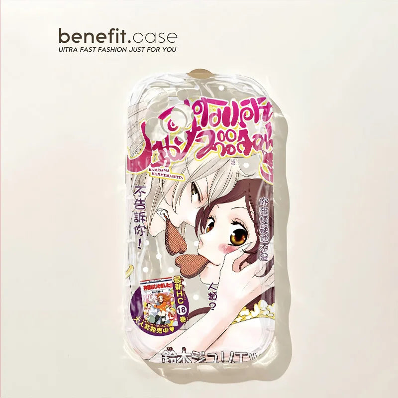 Anime Kamisama Kiss phone case for iPhone 17e to 11 Pro Max with colorful character artwork