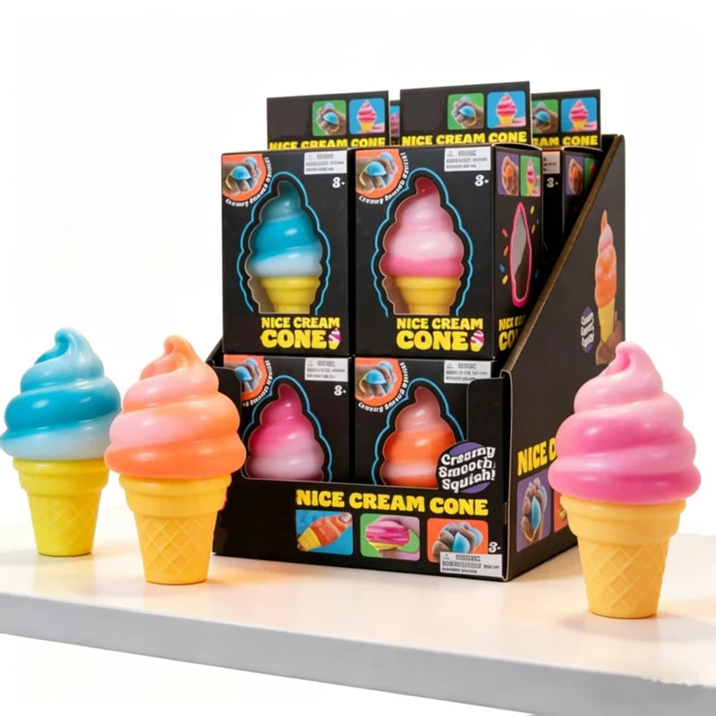 Icecream Stressrelieving Ball Toy Reduces Anxiety Releases Stress Tactile Toy Suitable for Children as a soothing Squeezing Obje