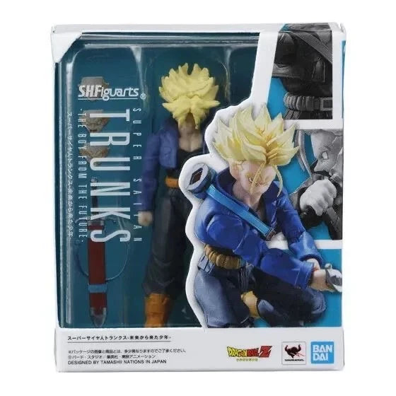 HBandai Dragon Ball SHF Mini Gashapon 5cm Goku, Vegeta and Trunks anime figures set for desktop display