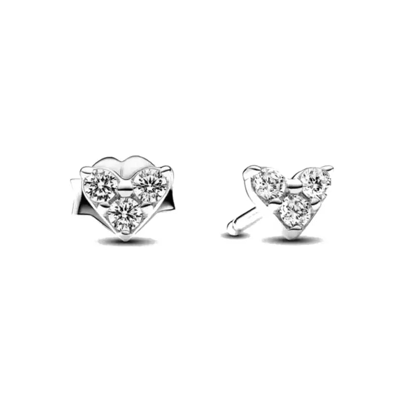925 silver butterfly square heart-shaped earrings by HSF Marketplace, delicate women’s jewelry gift for European women