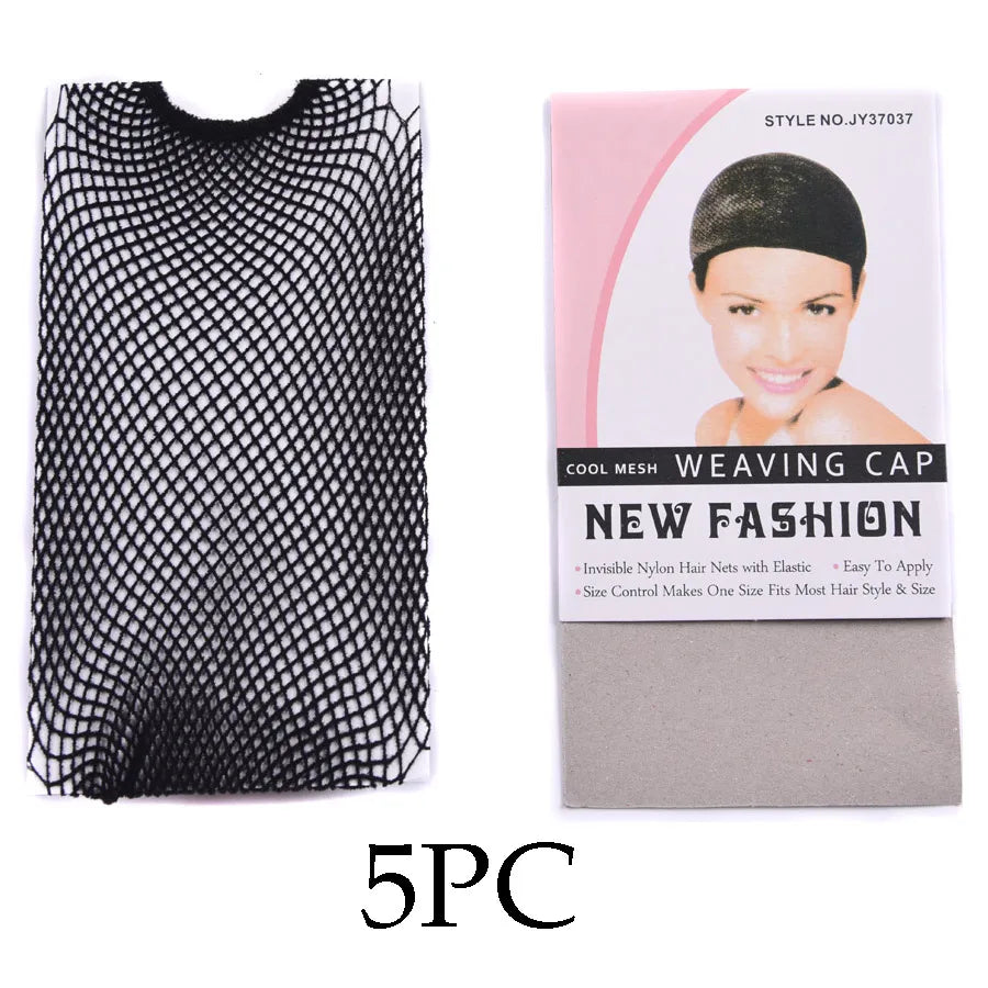 1/2/5Pcs Nylon Hair Net Good Quality Wig Hair Nets With Elastic New Fashion Hairnet Mesh Wig Caps For Women Open Ended Wig Cap
