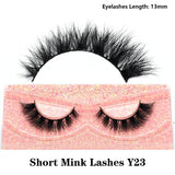 3D Mink Half Eye Lashes Natural Lightweight Short Fake Eyelashes Soft Fluffy Clear Band Strip Mink Lashes Extension