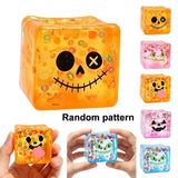 2026 New Luminous Halloween Spooky Squishy Cubes, Cartoon Characters Soft Squeeze ASMR Decompression Party Favor Gifts