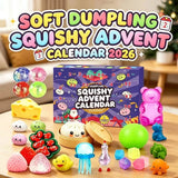 Dumpling squishy advent calendar 2026 with 24 mystery sensory toys for squeezing and fidgeting by HSF Marketplace