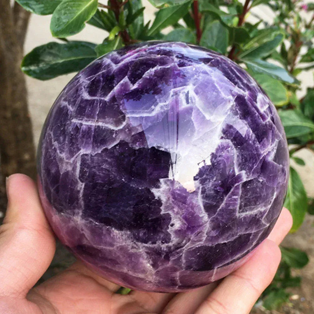 1PC Natural Dream Amethyst Ball Polished Massage Sphere Ball Reiki Healing Room Decor Crystal Crafts Stone Globe Souvenirs 4-7cm