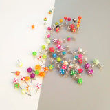 Colorful silicone ball stud earrings in Japanese Korean style, 32 patterns for girls and teens by HSF Marketplace