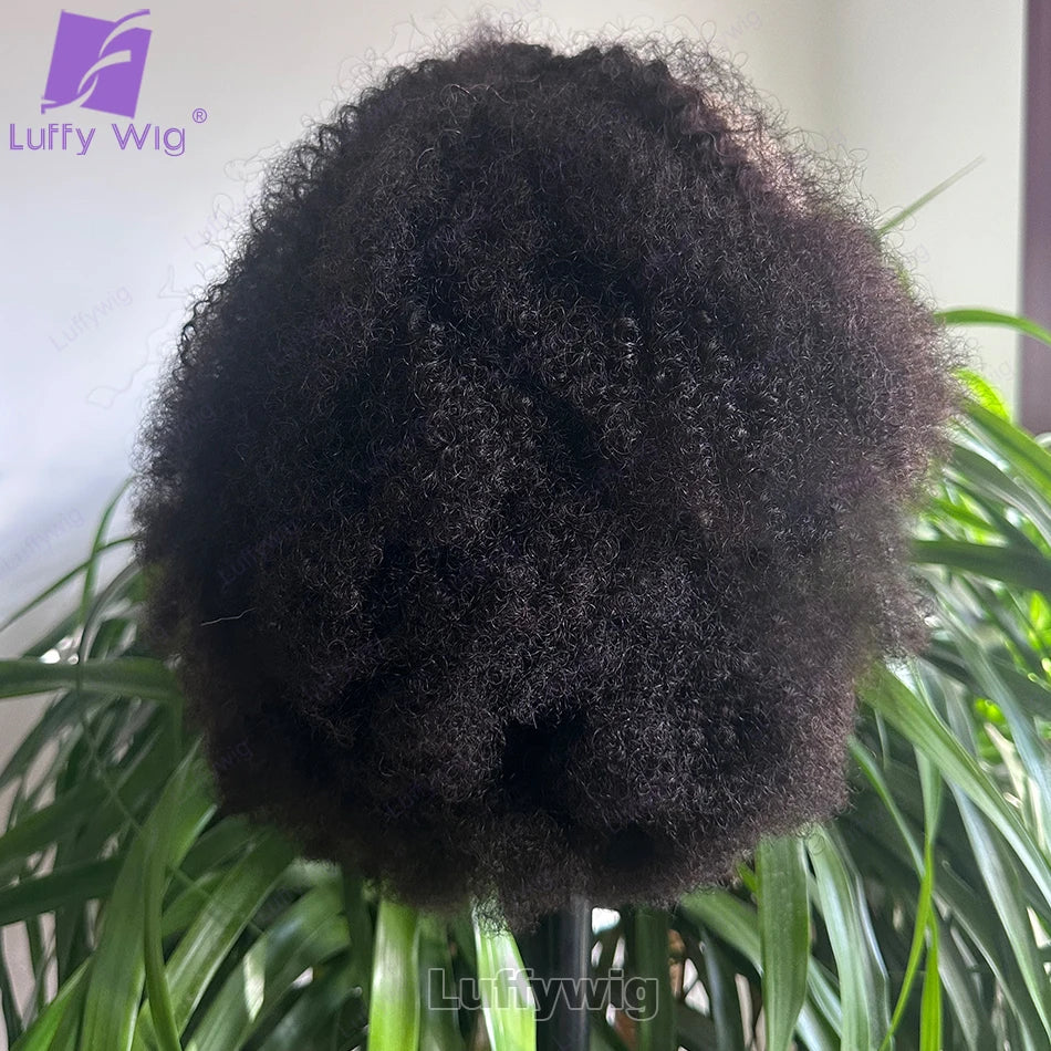 Brazilian Remy human hair Afro kinky curly drawstring clip-in ponytail, 12–26 inch, for Black women
