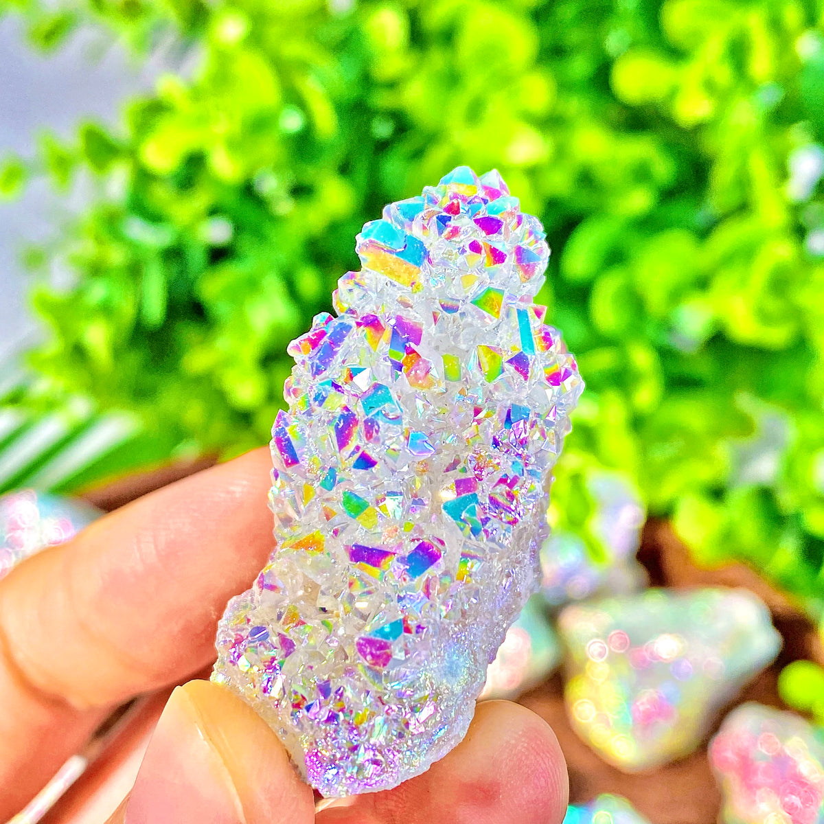 Natural white agate raw stone crystal for healing decor by HSF Marketplace