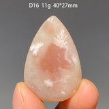 Pure Natural Madagascar Cherry Blossom Agate Water Drop Pendant Drilled Hole Healing Energy Crystal Home Decor DIY Jewelry Gift