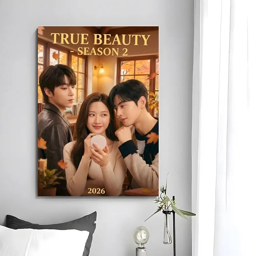 True Beauty Korean romance drama poster for wall decor, HSF Marketplace K-culture merch