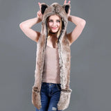 3-in-1 winter warm earmuff hat with scarf and gloves set by HSF Marketplace