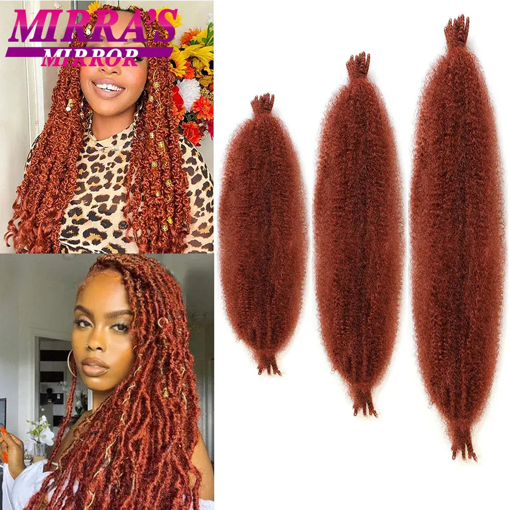 16/24/28 Inch Kinky Twist Marley Braiding Crochet Hair Synthetic Pre-Separated Springy Afro Twist Hair For Butterfly Locs Braids