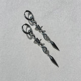 Classic star earrings, hypoallergenic y2k goth grunge jewelry with edgy dangly star charms in a chunky punk style
