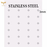 12-pair white crystal stud earrings set, 2–7mm round and square zircons with golden stainless steel posts