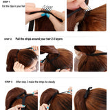 Doreen clip-in ponytail hair extensions, 100% Remy human hair wrap ponytail piece in natural style