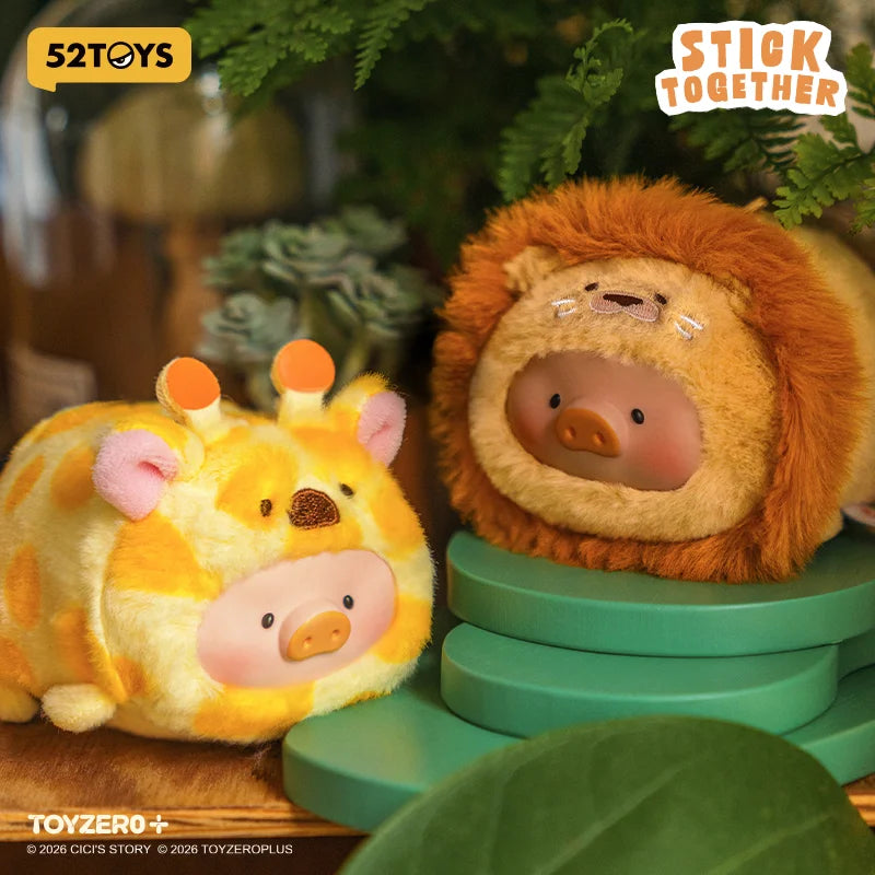 52TOYS LuLu the Piggy Animal Party Vol.2 PVC face plush keychain cartoon figure