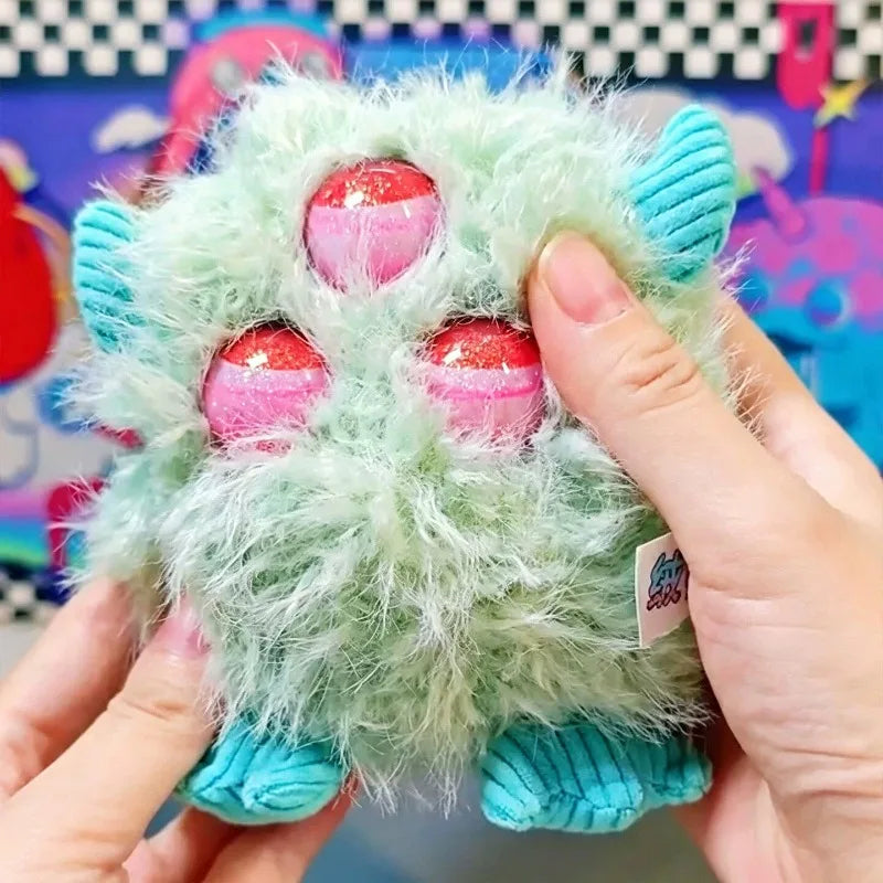 Cartoon FLUFFY MONSTER blind box plush toy by HSF Marketplace, velvet anime figure collectible ornament