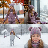 Children's winter hat, scarf, and glove set with snowflake design by HSF Marketplace