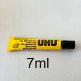 1PC/2PCS/3PCS 7ml/20ml/35ml/60ml UHU Universal Flexible Clear Glue For Wigs Lace Fabric Wood Metal Leather Porcelain DIY Repair