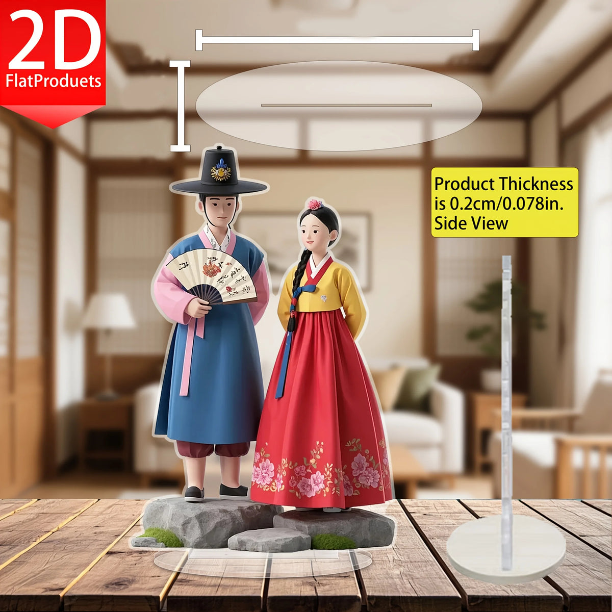 K-drama character acrylic figure in traditional hanbok, 13.5cm K-culture collectible by HSF Marketplace