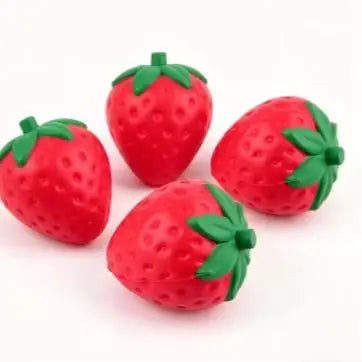 Large Giant Strawberry Squishy Toy by HSF Marketplace, slow rising stress relief sensory fruit fidget ball for adults.