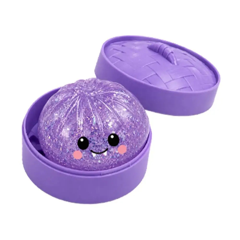 Premium Squishy Steamed Bun Dumpling Toy Slow Rising Glitter Stress Relief Ball Soft Stretchy Fidget Desk Toy Home Office Decor