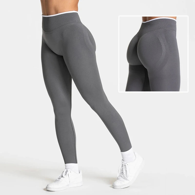 High-rise seamless peach lift leggings for women by HSF Marketplace with tummy control waistband