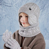 Children's warm fleece lined hat, scarf and gloves set by HSF Marketplace for winter wear