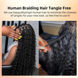 Smilegirl 15A Human Braiding Hair for Boho Braids Burmese Curly Spiral Ends Bulk 100% Unprocessed Virgin Hair 3/4 Bundle 24 26 28 30 Inch